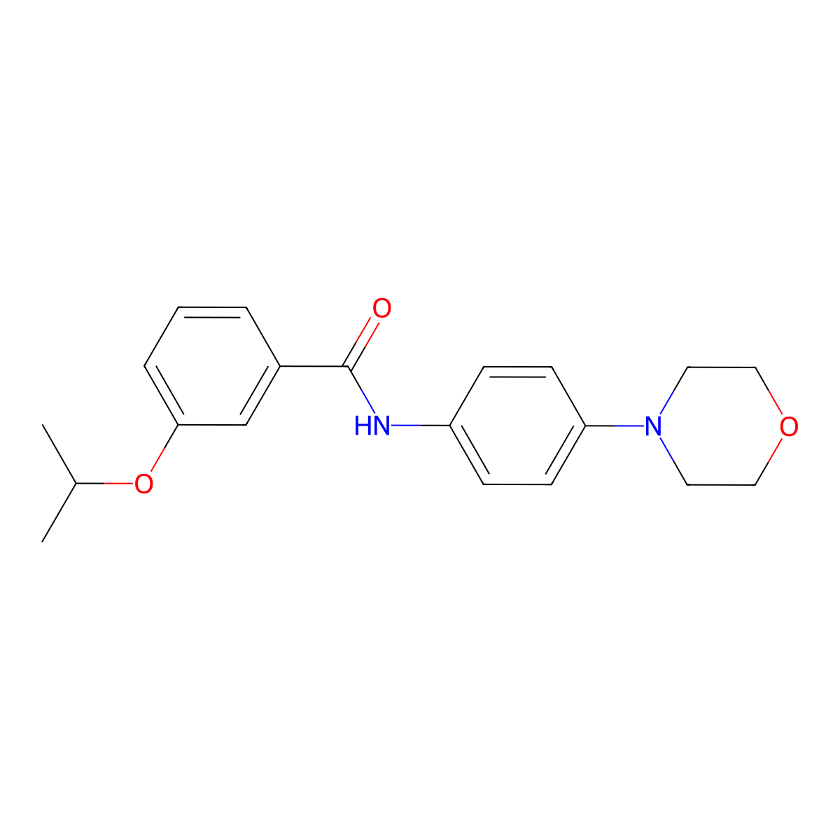 3-isopropoxy-N-[4-(4-morpholinyl)phenyl]benzamide molecular structure, CAS 426249-04-9