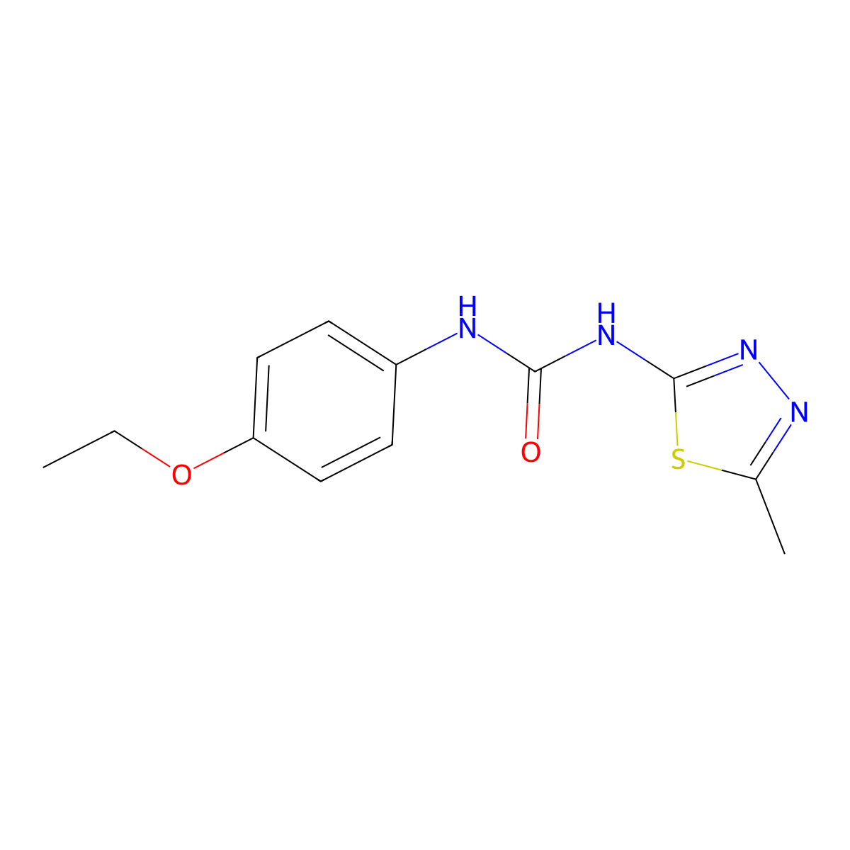 1-(4-Ethoxyphenyl)-3-(5-methyl-1,3,4-thiadiazol-2-yl)urea molecular structure, CAS 426250-30-8