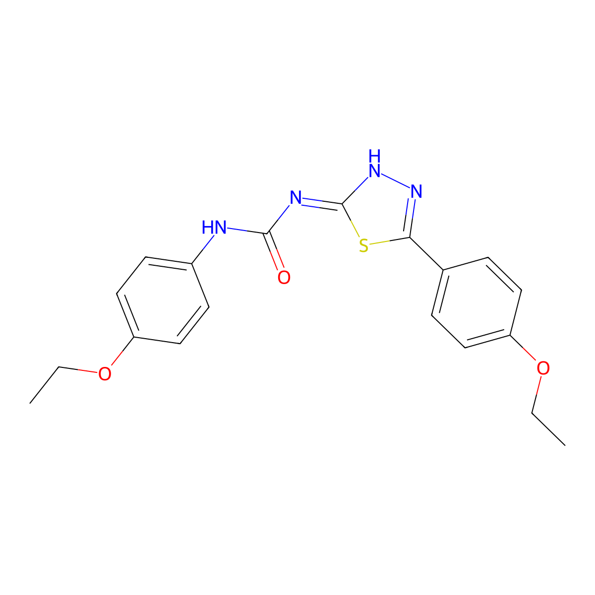 1-(4-Ethoxyphenyl)-3-[5-(4-ethoxyphenyl)-1,3,4-thiadiazol-2-yl]urea molecular structure, CAS 426250-41-1