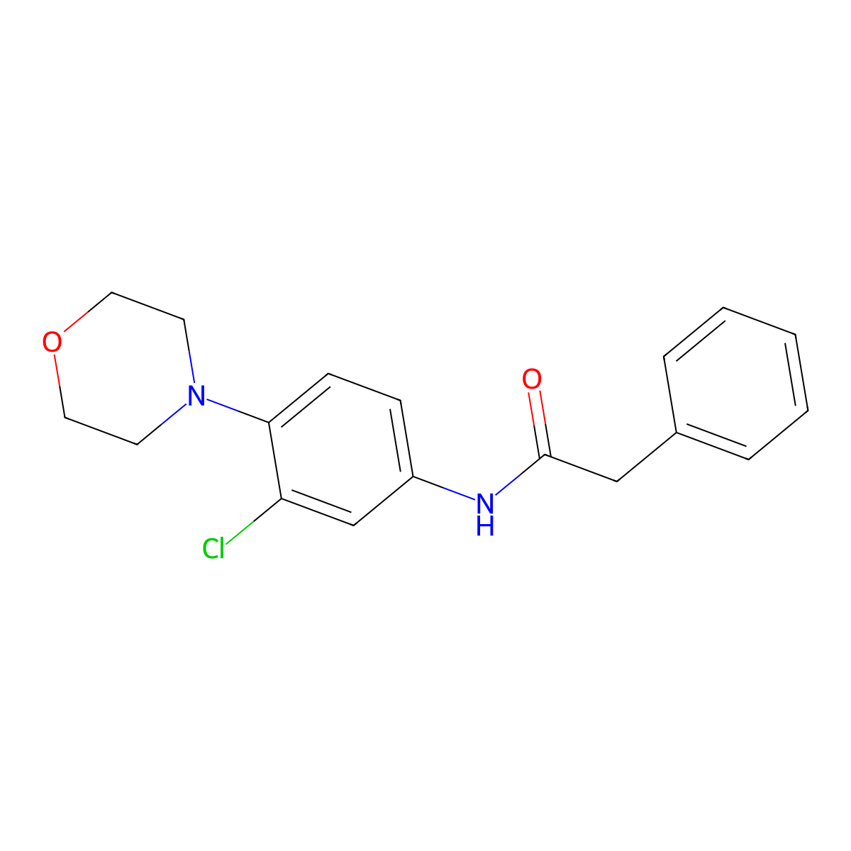 N-(3-chloro-4-morpholin-4-ylphenyl)-2-phenylacetamide molecular structure, CAS 426250-60-4