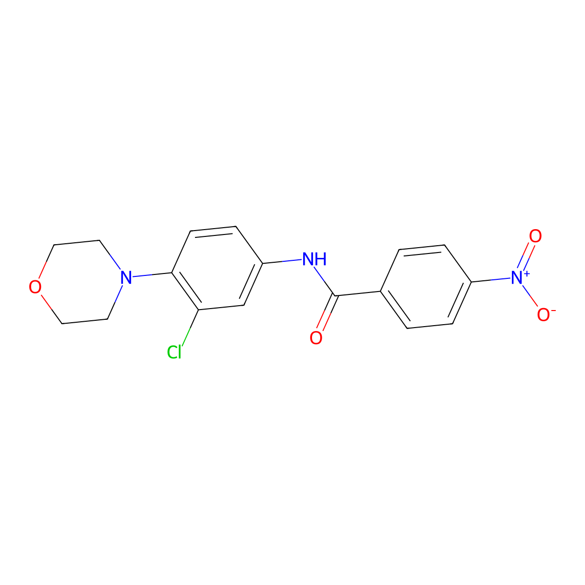 N-(3-chloro-4-morpholin-4-ylphenyl)-4-nitrobenzamide molecular structure, CAS 426251-18-5