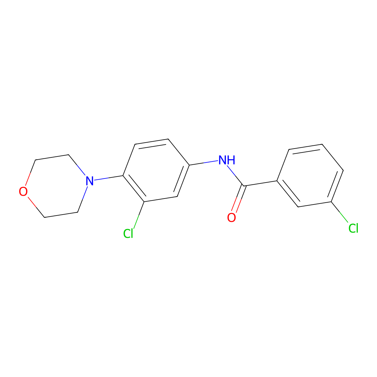 3-chloro-N-[3-chloro-4-(morpholin-4-yl)phenyl]benzamide molecular structure, CAS 426251-26-5