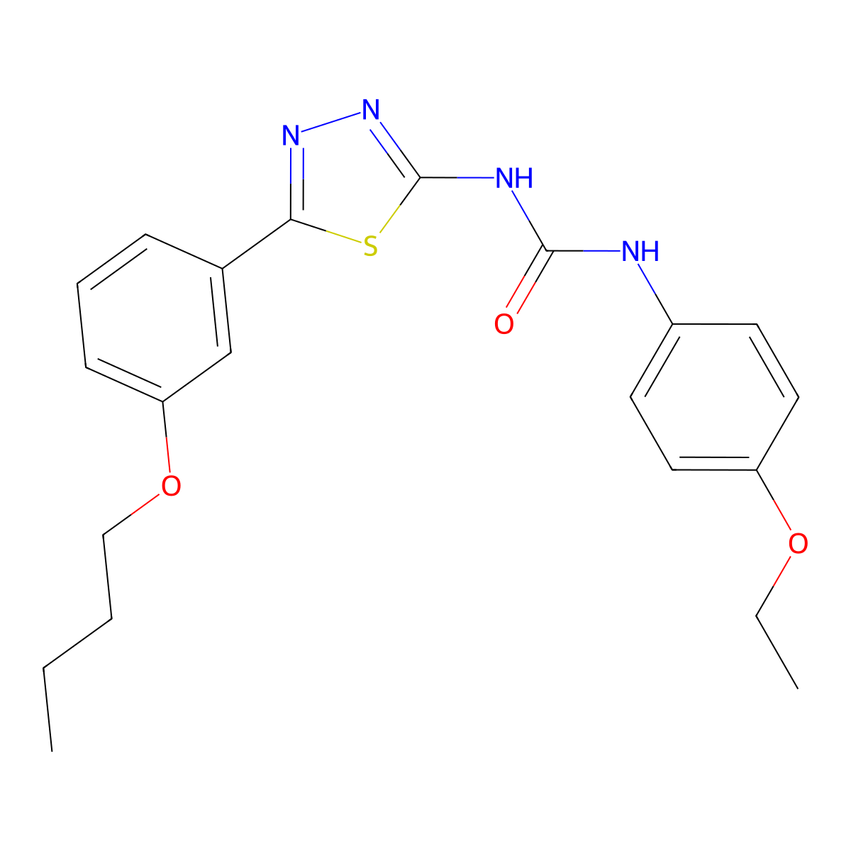 1-[5-(3-Butoxyphenyl)-1,3,4-thiadiazol-2-yl]-3-(4-ethoxyphenyl)urea molecular structure, CAS 426251-50-5
