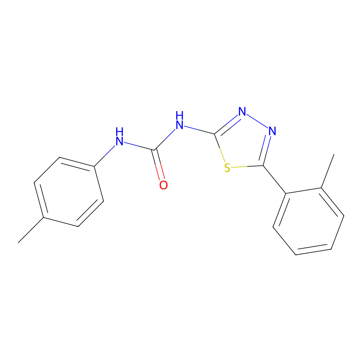 1-(4-Methylphenyl)-3-[5-(2-methylphenyl)-1,3,4-thiadiazol-2-yl]urea molecular structure, CAS 426252-03-1