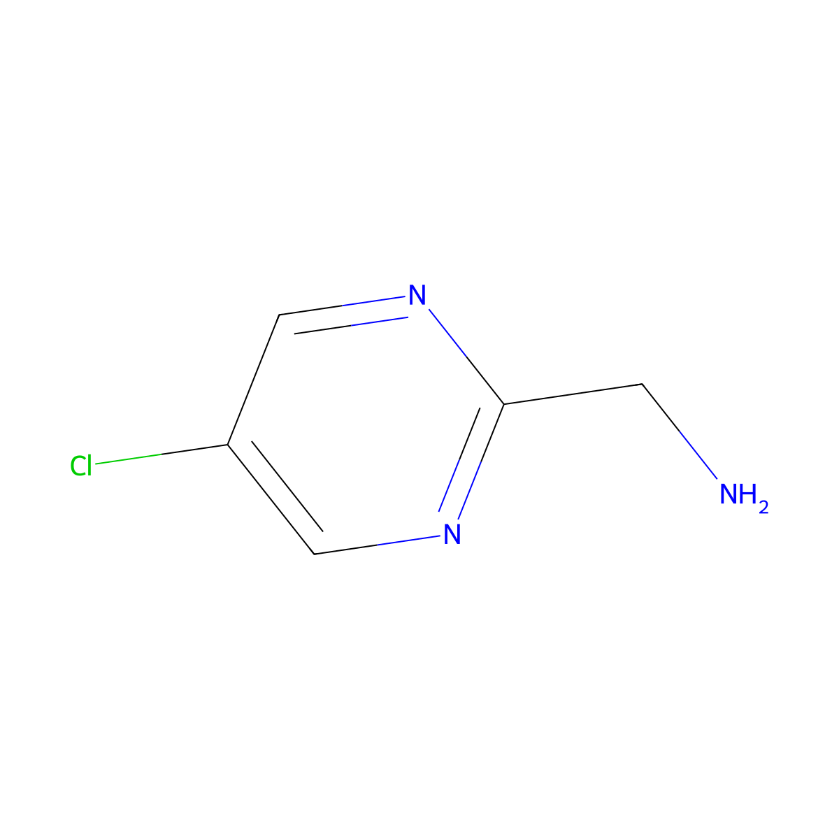(5-Chloropyrimidin-2-yl)methanamine molecular structure, CAS 426266-77-5