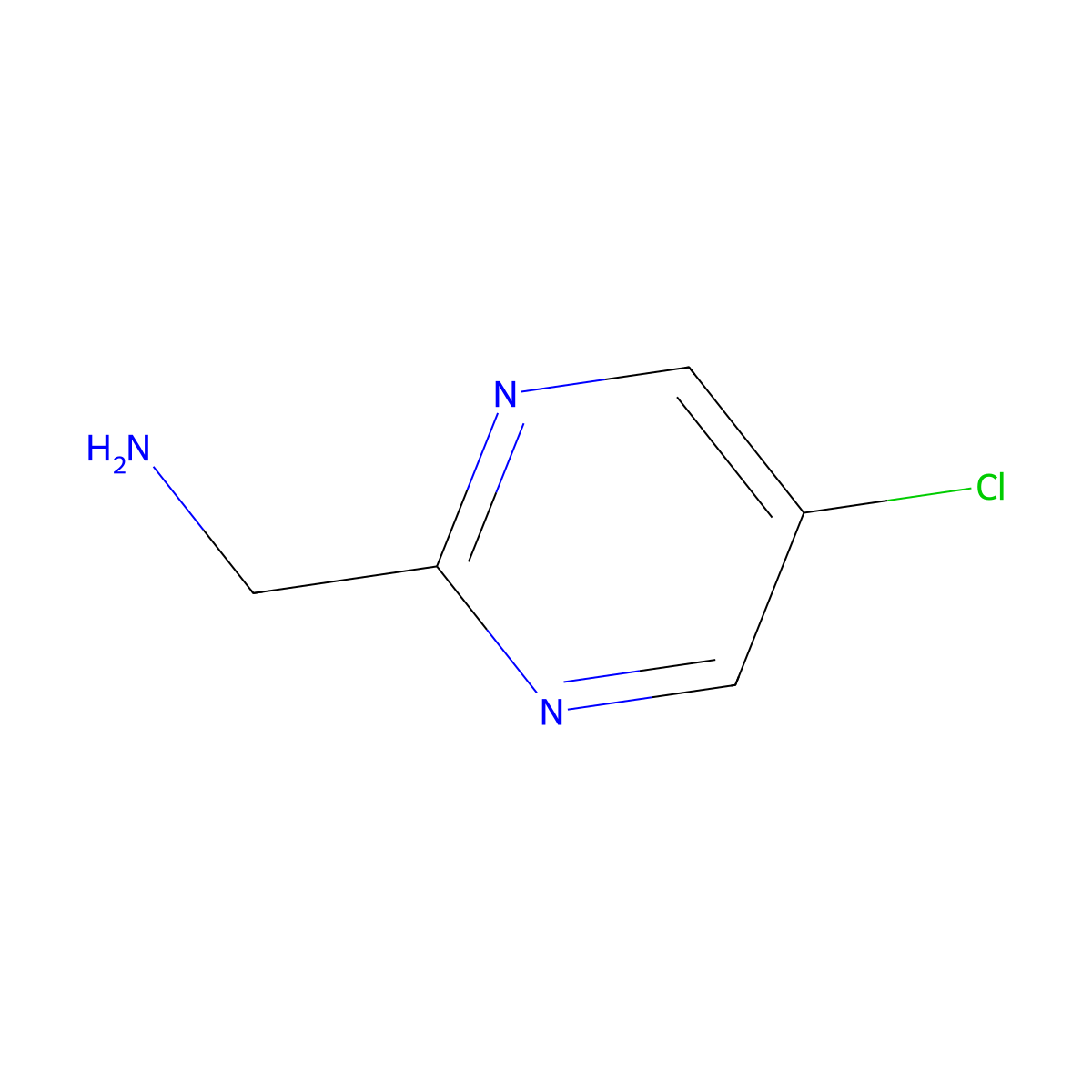 (5-Chloropyrimidin-2-yl)methanamine molecular structure, CAS 426266-77-5