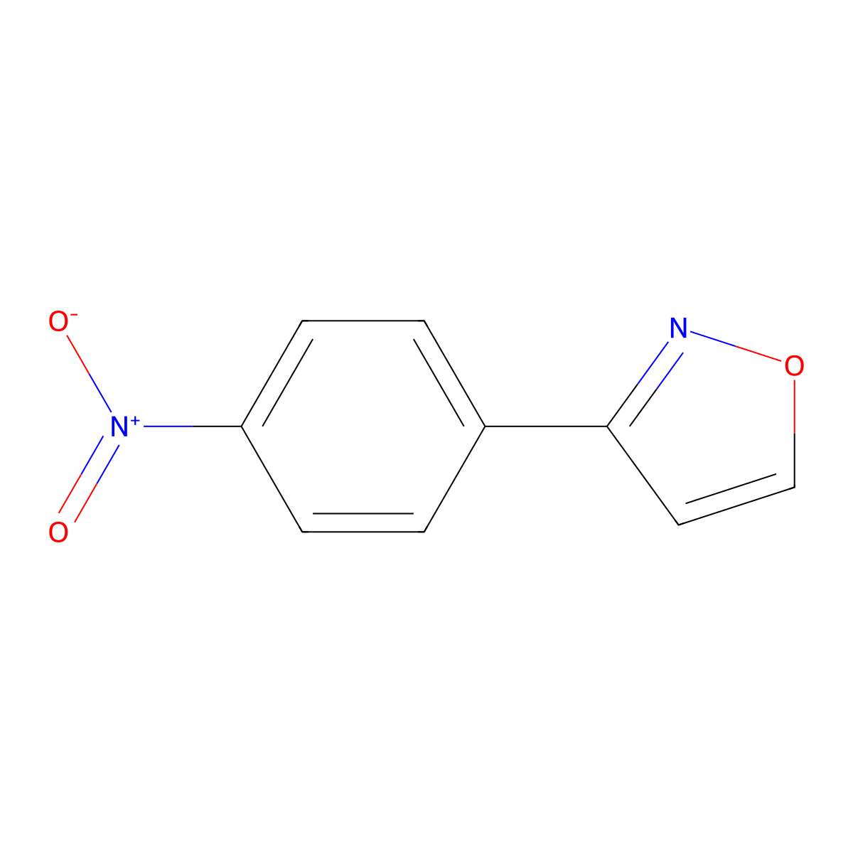 3-(4-Nitrophenyl)-1,2-oxazole molecular structure, CAS 4264-05-5