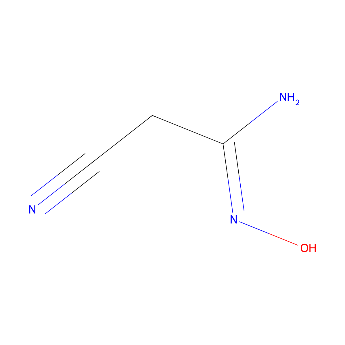 2-cyano-N'-hydroxyethanimidamide molecular structure, CAS 4264-06-6