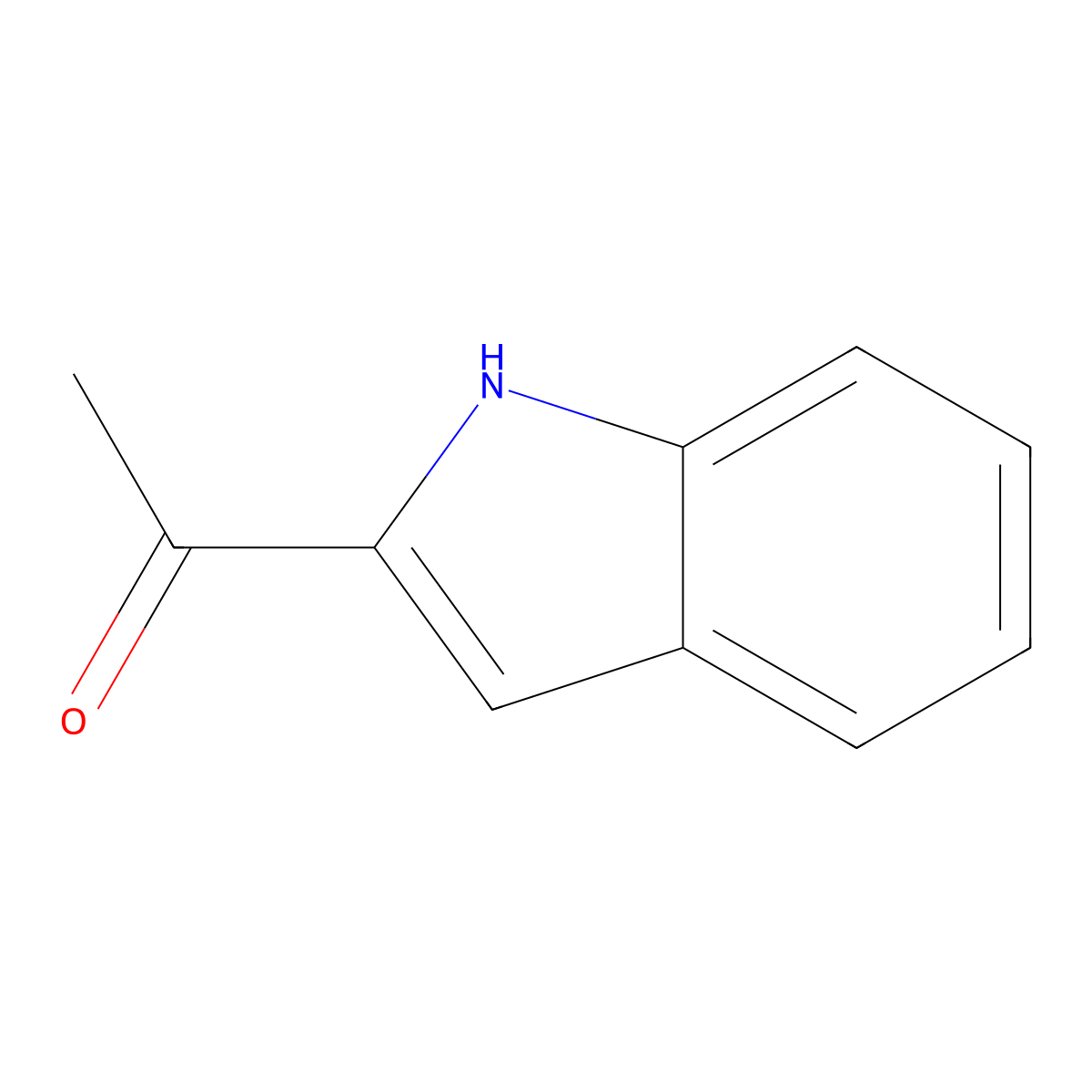 2-Acetylindole molecular structure, CAS 4264-35-1