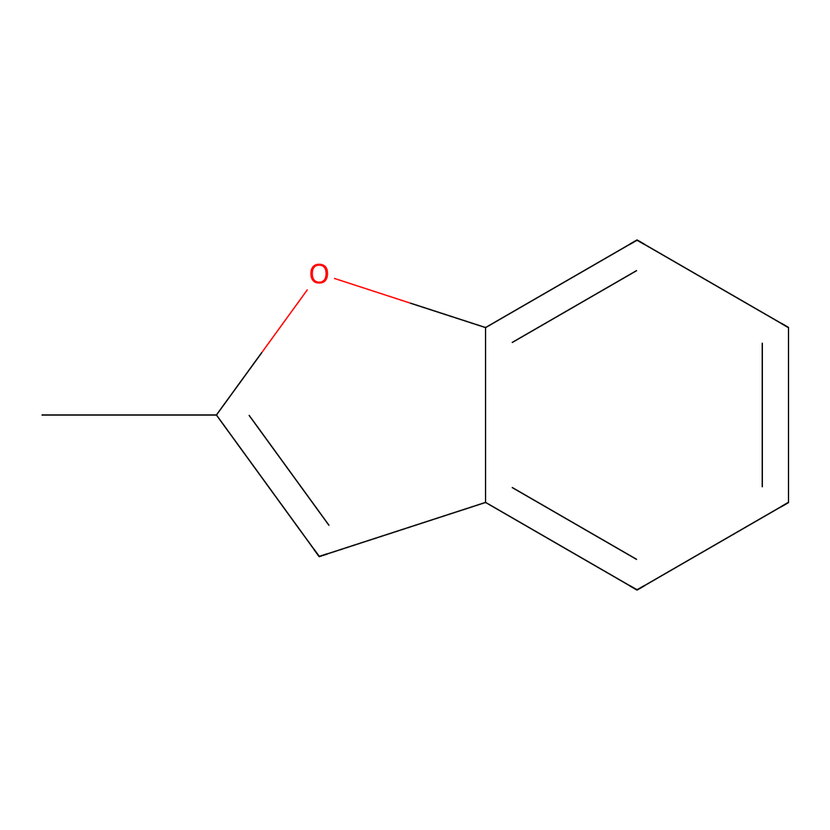 2-Methylbenzofuran molecular structure, CAS 4265-25-2