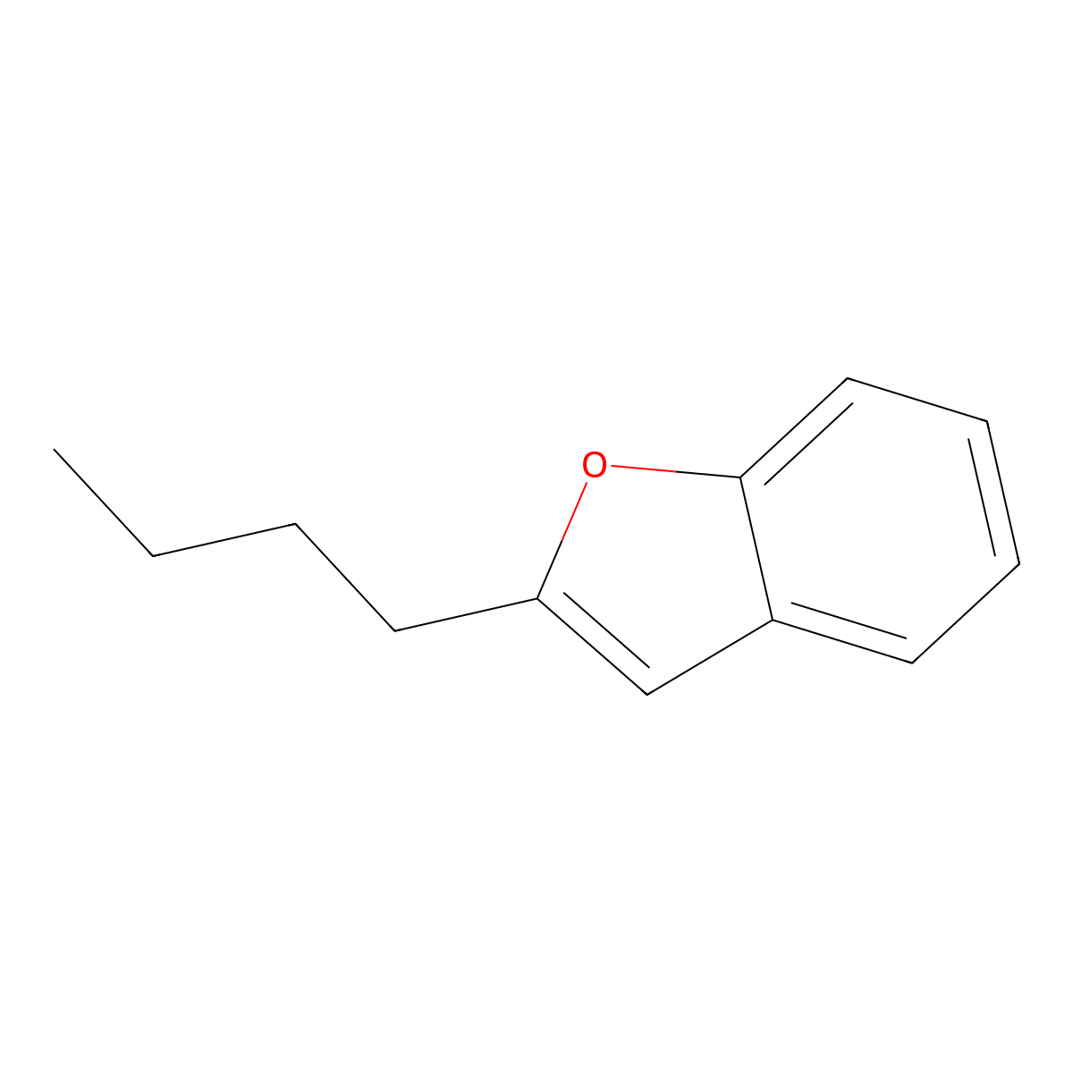 2-Butylbenzofuran molecular structure, CAS 4265-27-4