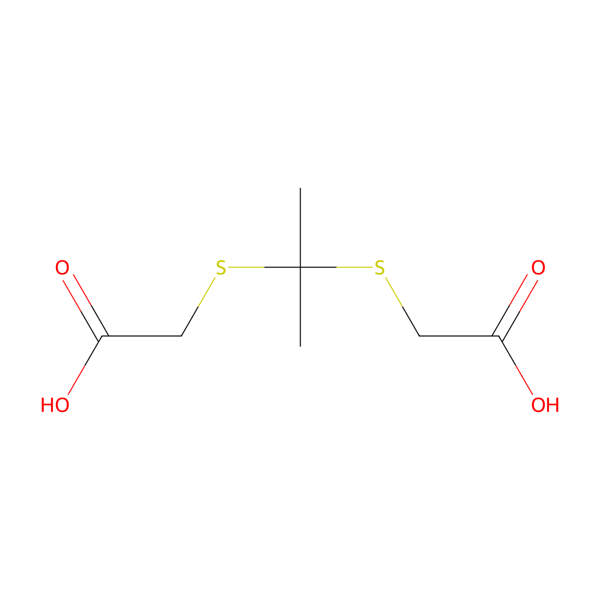 2,2'-(Propane-2,2-diylbis(thio))diacetic acid molecular structure, CAS 4265-58-1