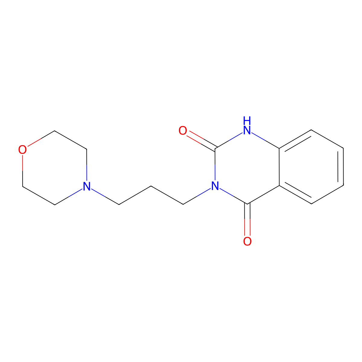 3-(3-Morpholinopropyl)quinazoline-2,4(1H,3H)-dione molecular structure, CAS 4266-54-0