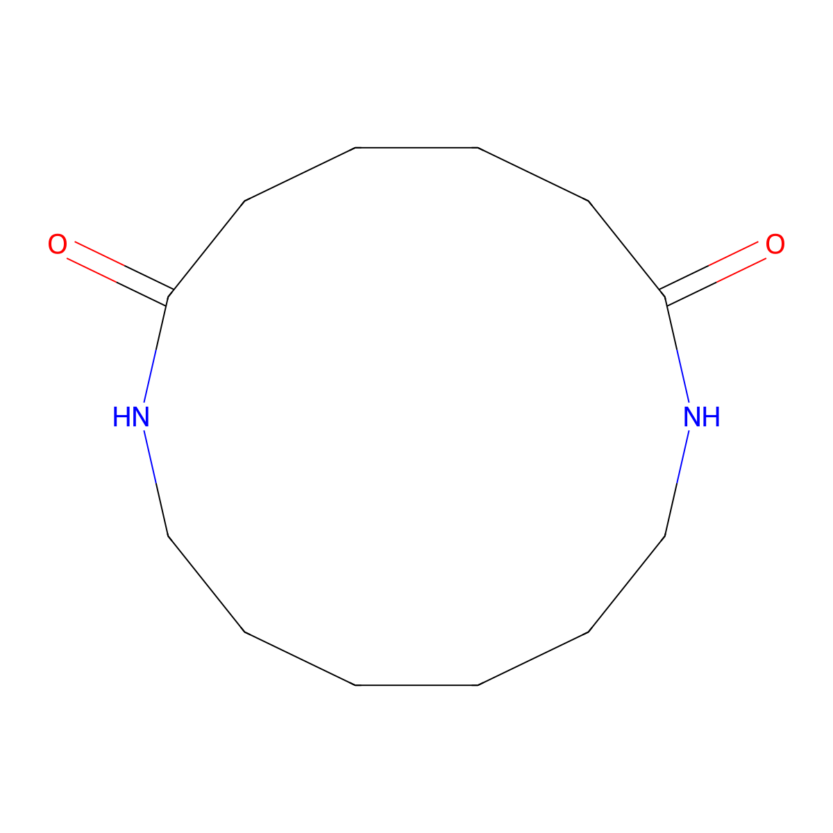 1,8-Diazacyclotetradecane-2,7-dione molecular structure, CAS 4266-66-4