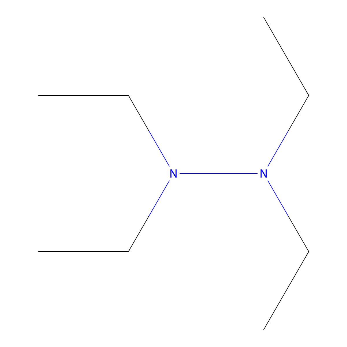 Tetraethylhydrazine molecular structure, CAS 4267-00-9