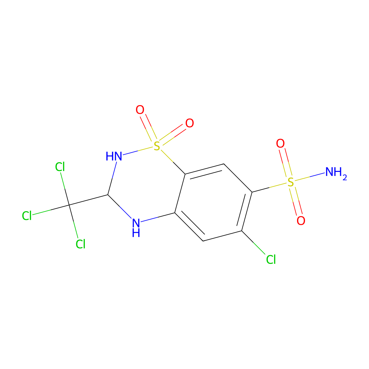 Teclothiazide molecular structure, CAS 4267-05-4