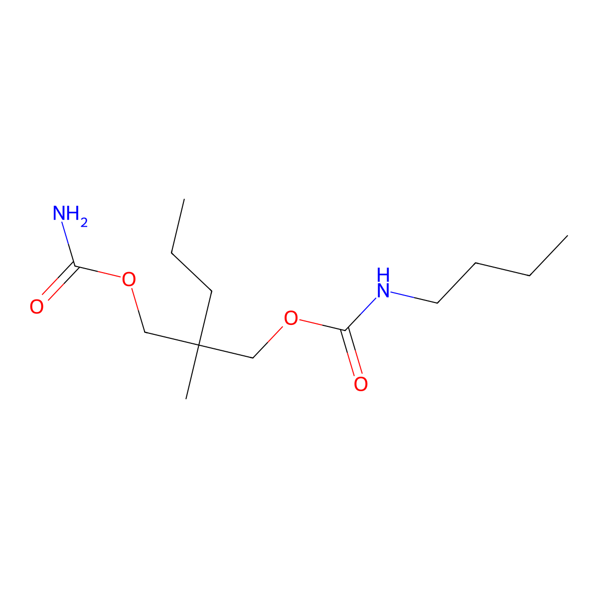 Tybamate molecular structure, CAS 4268-36-4