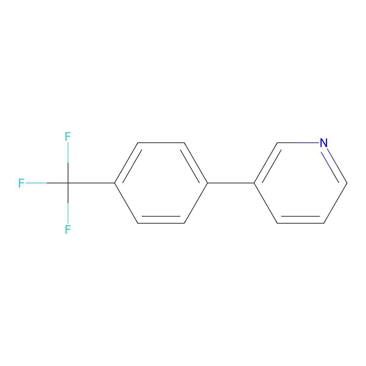 3-(4-Trifluoromethylphenyl)pyridine molecular structure, CAS 426823-25-8