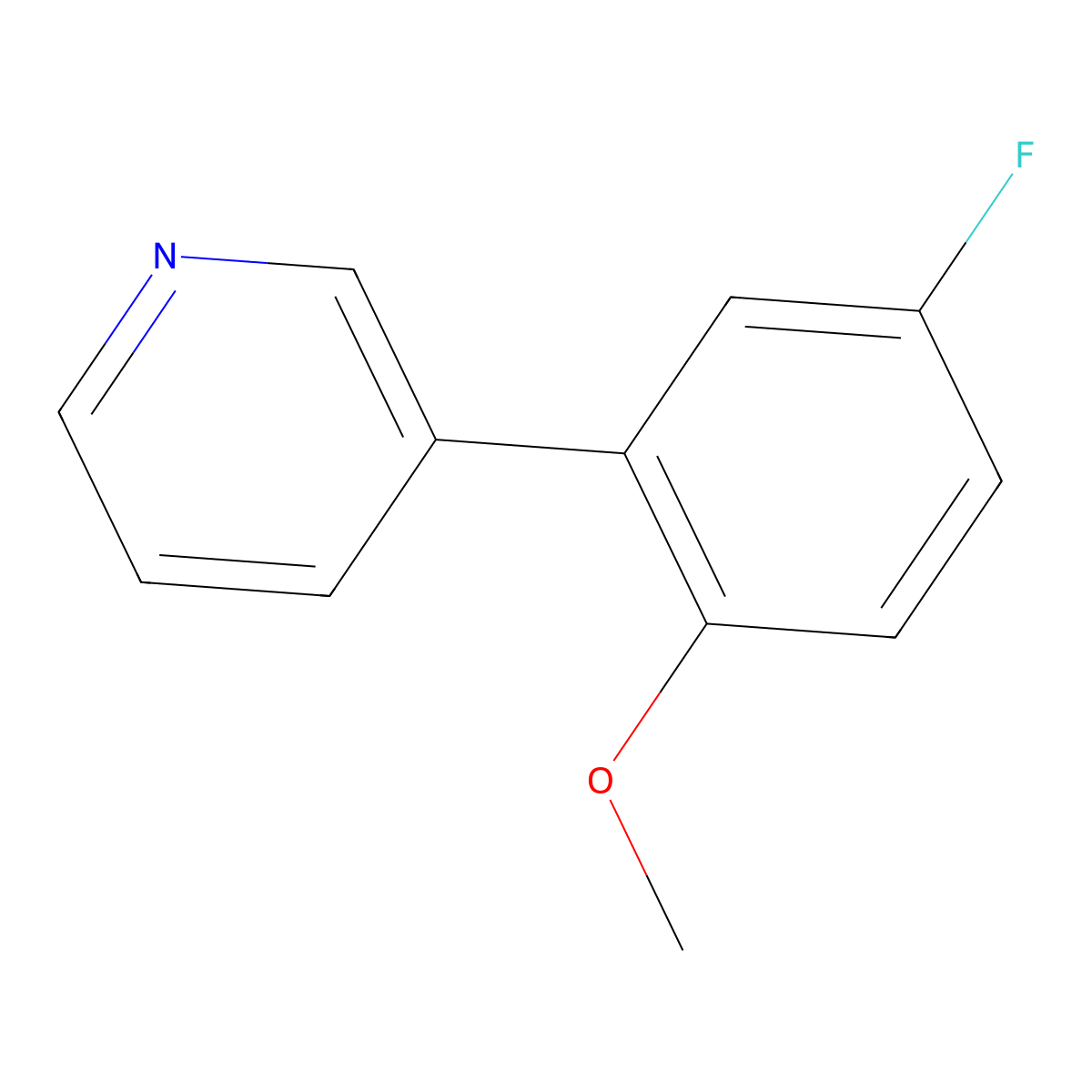 3-(5-Fluoro-2-methoxyphenyl)pyridine molecular structure, CAS 426823-27-0