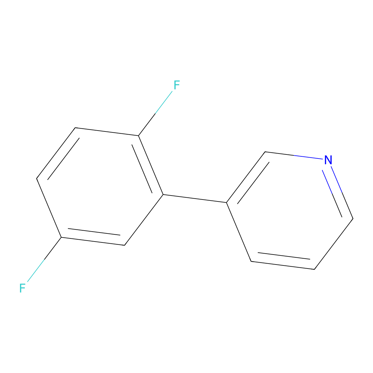 3-(2,5-Difluorophenyl)pyridine molecular structure, CAS 426823-29-2