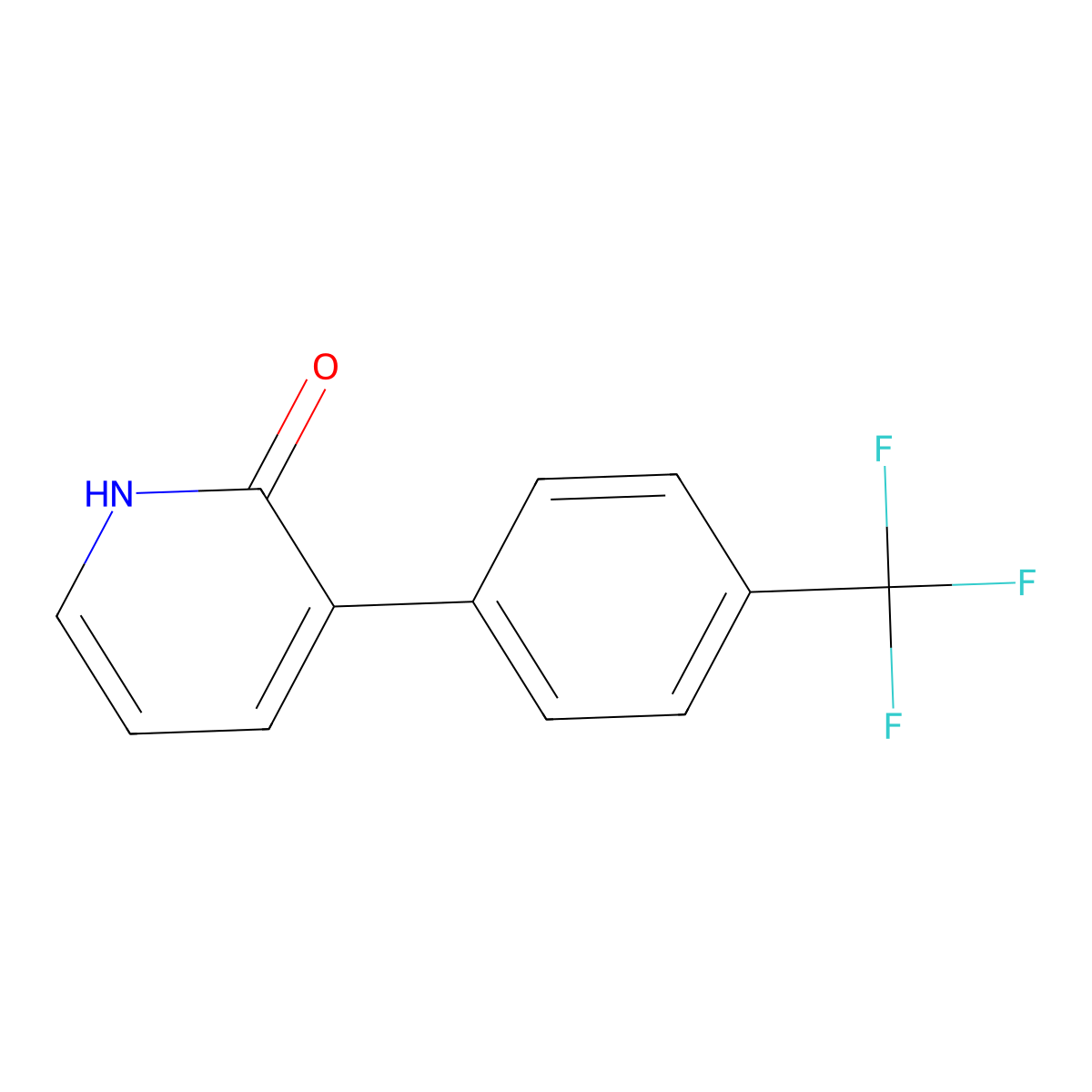 2-Hydroxy-3-(4-trifluoromethylphenyl)pyridine molecular structure, CAS 426823-47-4