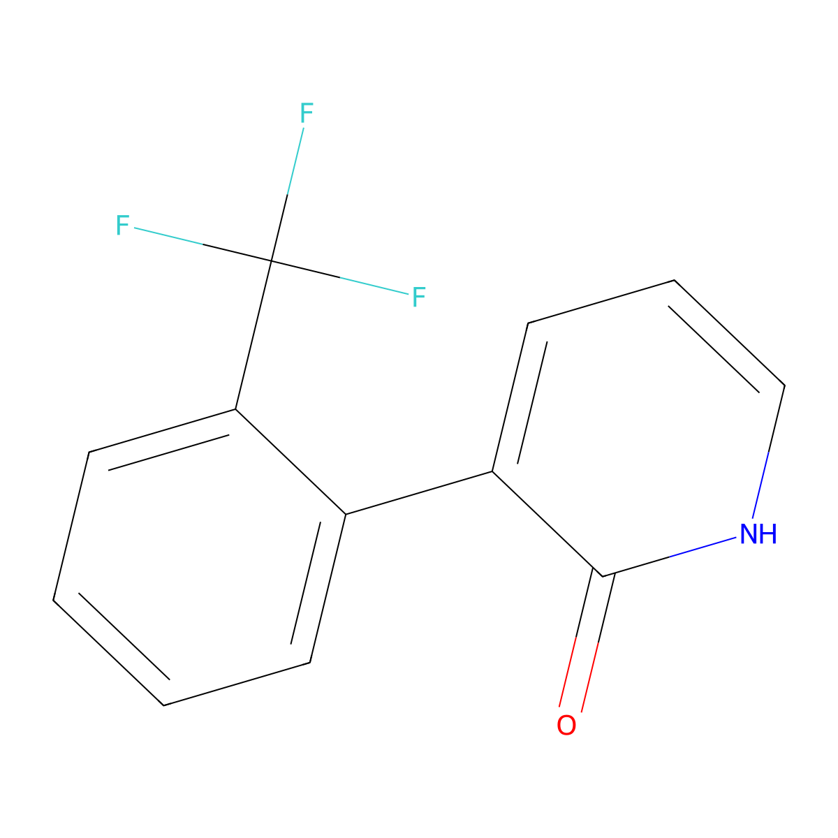 2-Hydroxy-3-(2-trifluoromethylphenyl)pyridine molecular structure, CAS 426823-49-6