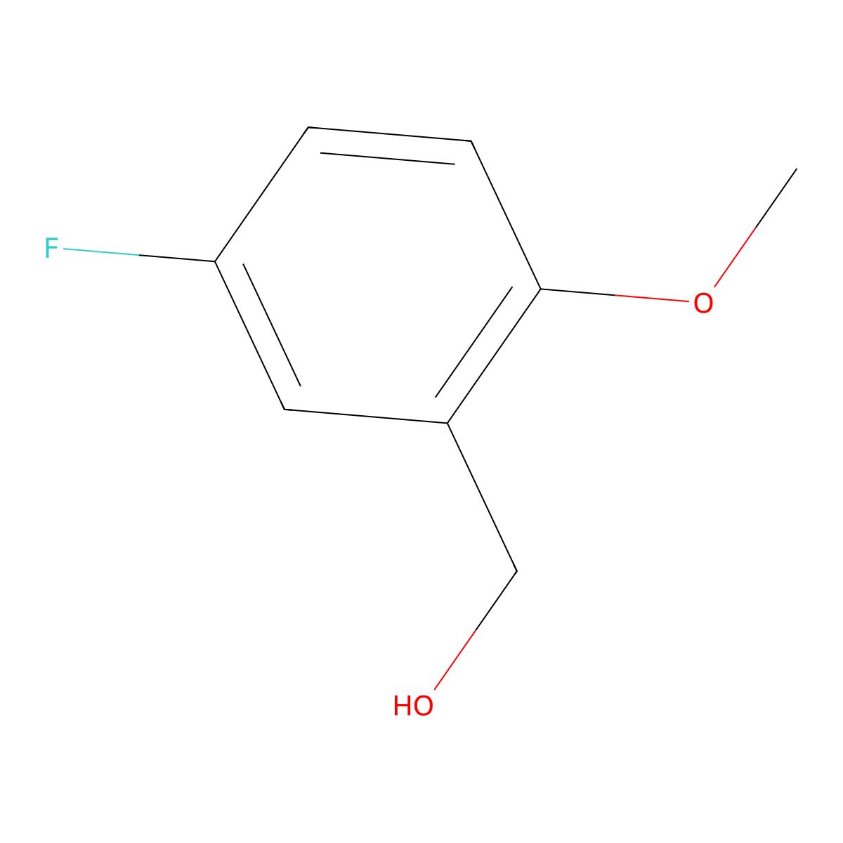 (5-Fluoro-2-methoxyphenyl)methanol molecular structure, CAS 426831-32-5