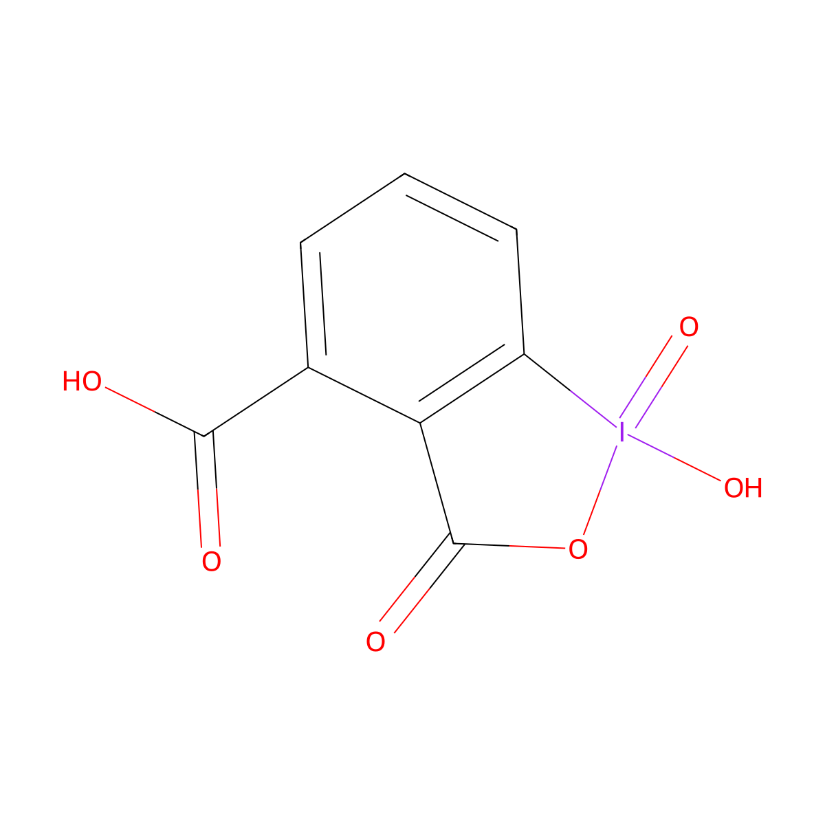 1-Hydroxy-1,3-dioxo-1,3-dihydro-1lambda~5~,2-benziodoxole-4-carboxylic acid molecular structure, CAS 426832-99-7