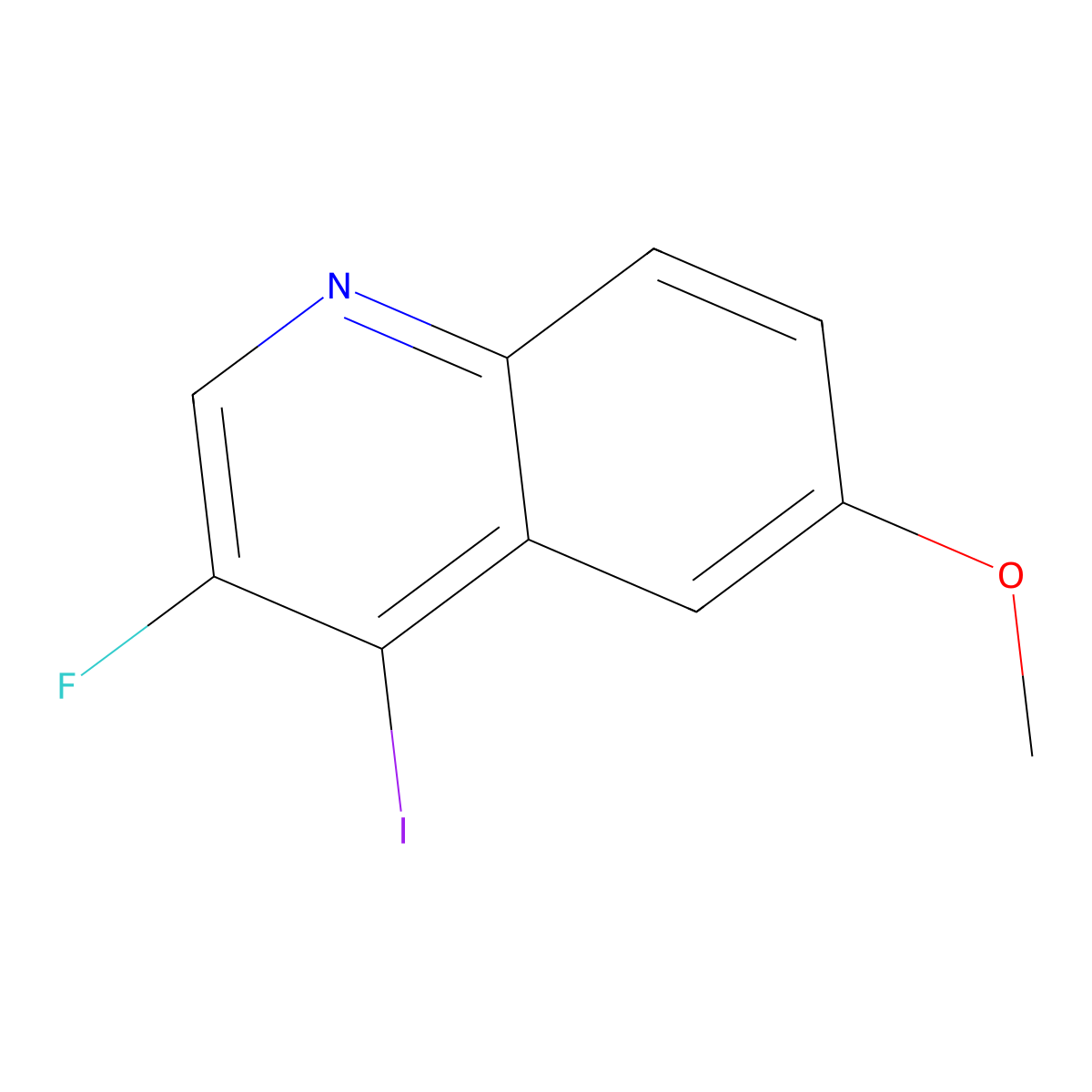 3-Fluoro-4-iodo-6-methoxy-quinoline molecular structure, CAS 426842-84-4