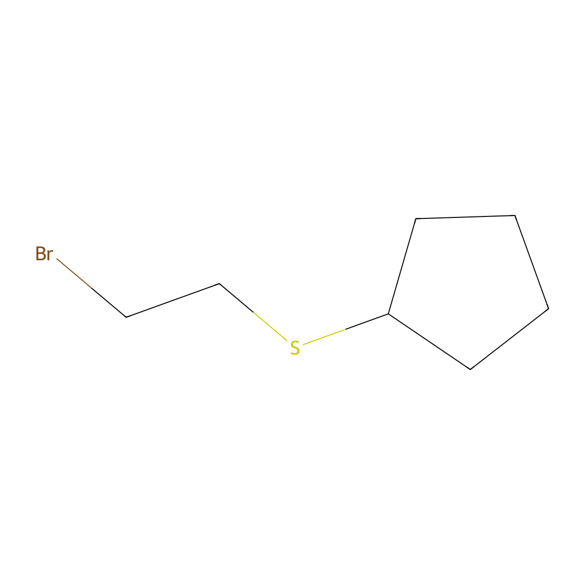 (2-Bromoethyl)(cyclopentyl)sulfane molecular structure, CAS 426843-61-0