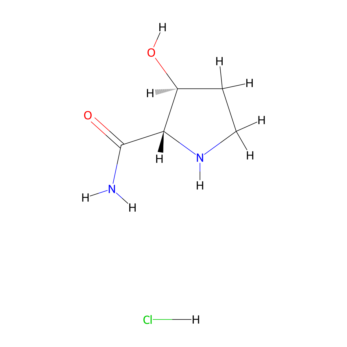 (2S,3S)-3-Hydroxypyrrolidine-2-carboxamide hydrochloride molecular structure, CAS 426844-45-3