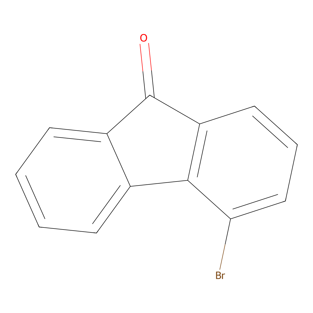 4-Bromo-9H-fluoren-9-one molecular structure, CAS 4269-17-4