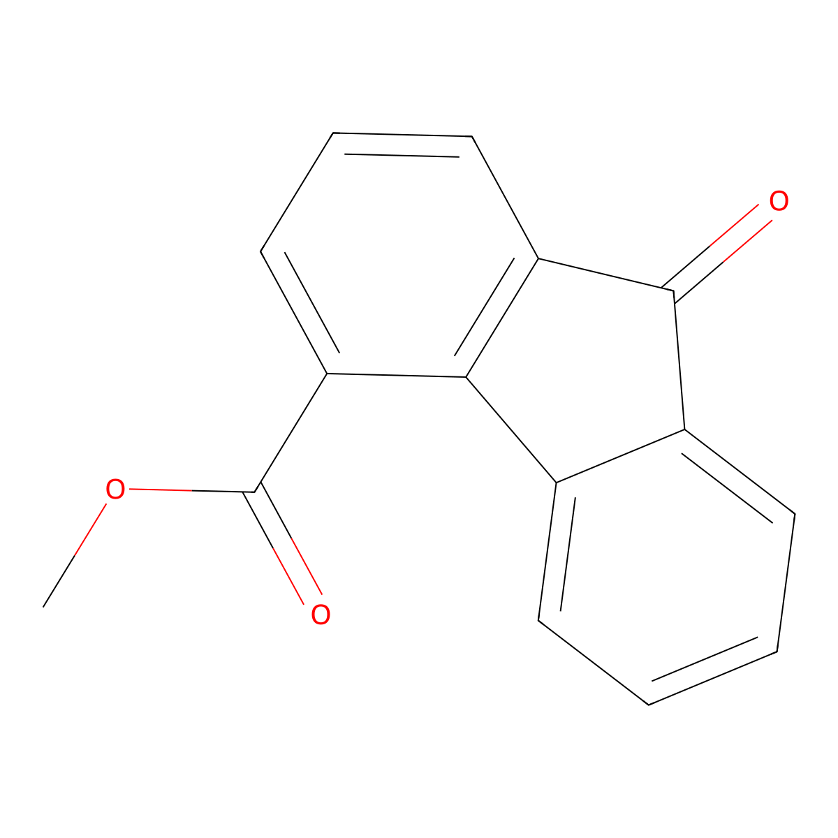 Methyl 9-oxo-9h-fluorene-4-carboxylate molecular structure, CAS 4269-19-6