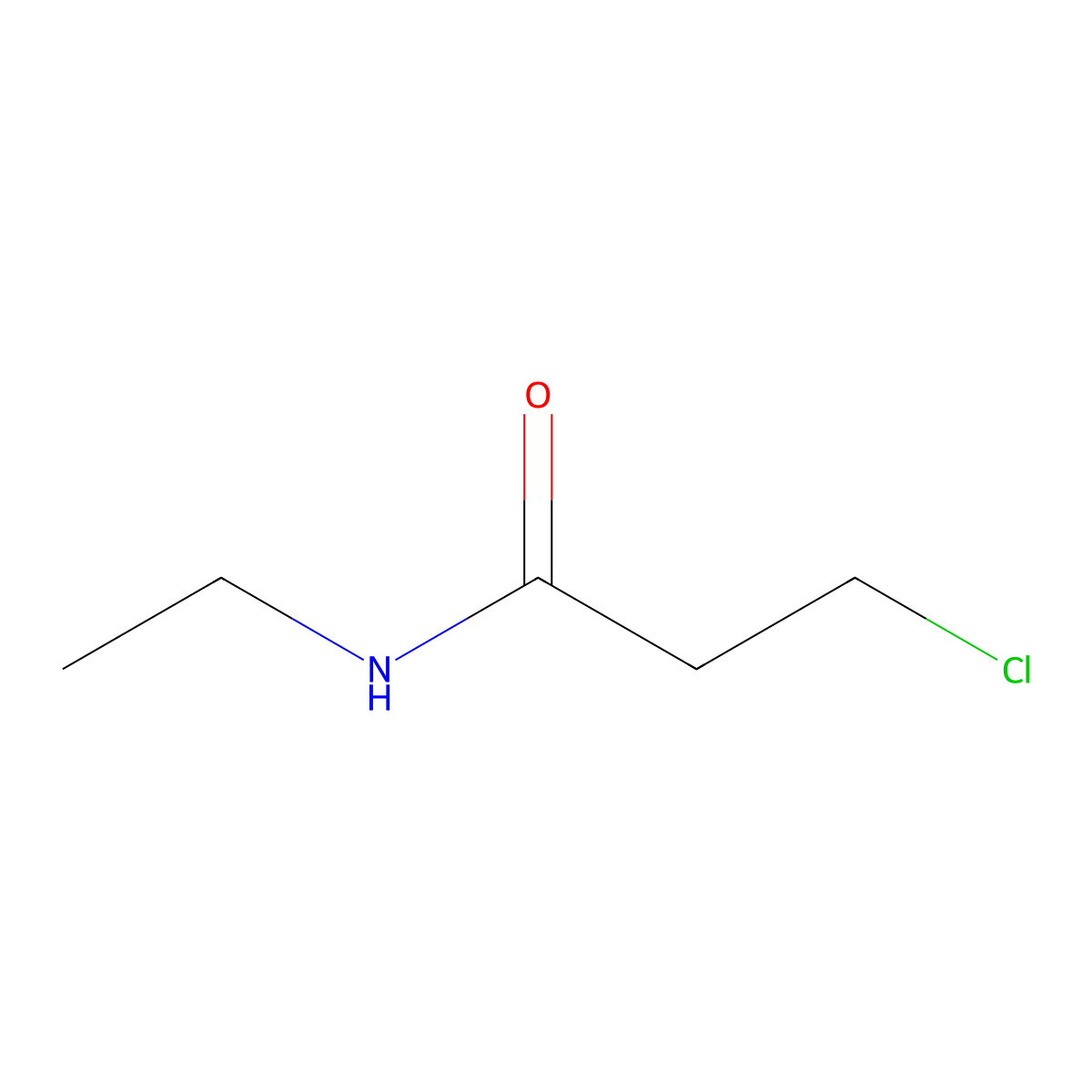 3-chloro-N-ethylpropanamide molecular structure, CAS 4269-31-2