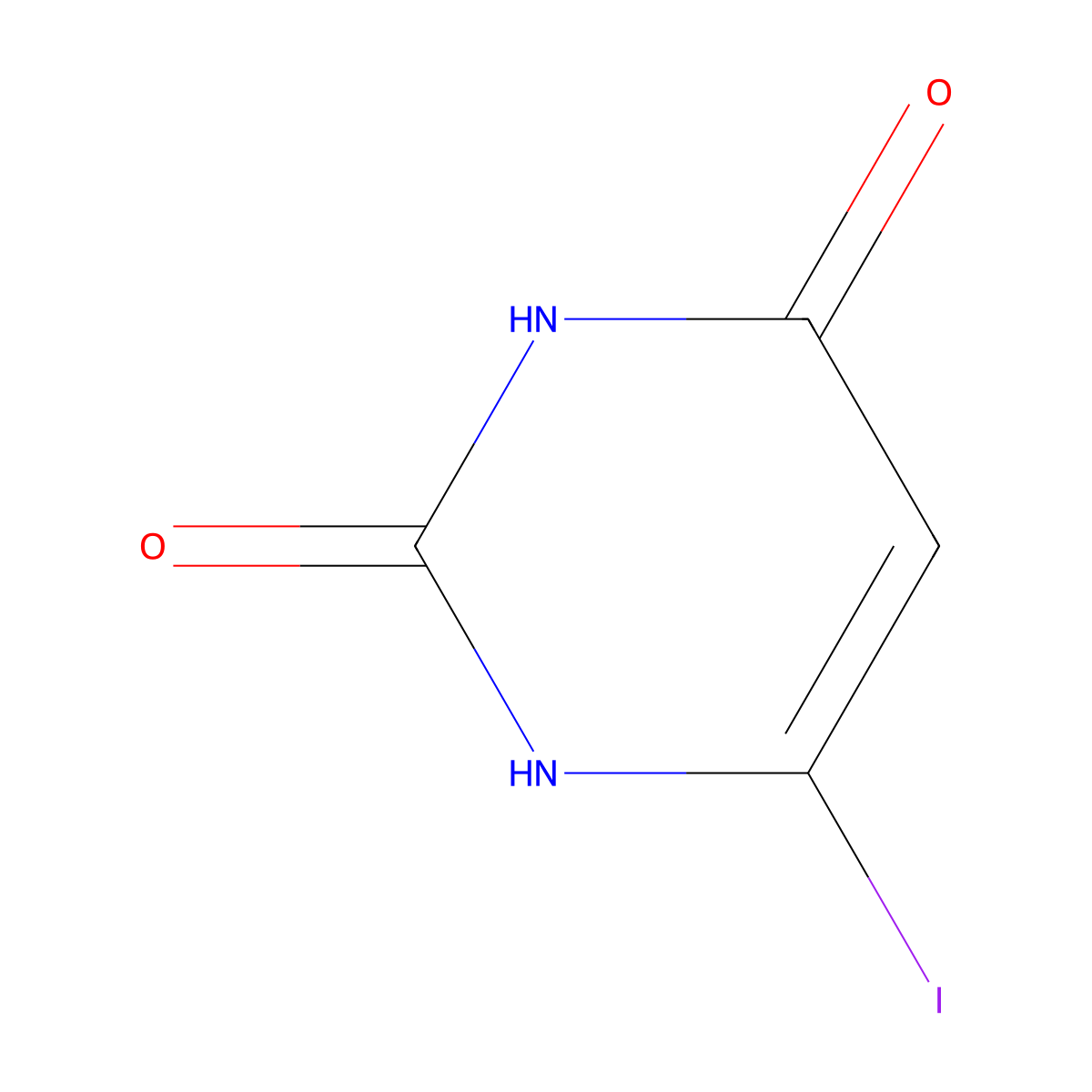 6-Iodouracil molecular structure, CAS 4269-94-7
