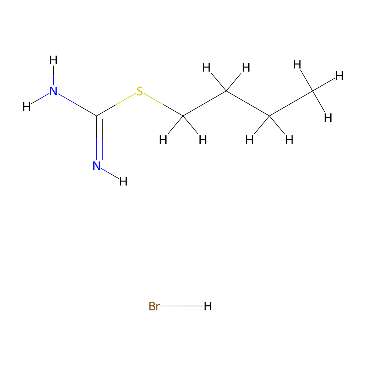 (Butylsulfanyl)methanimidamide hydrobromide molecular structure, CAS 4269-98-1