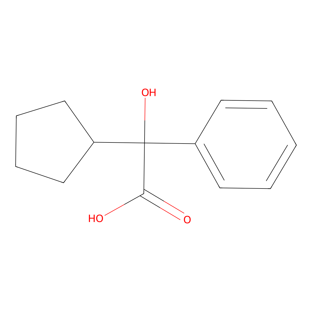 alpha-Cyclopentylmandelic acid molecular structure, CAS 427-49-6