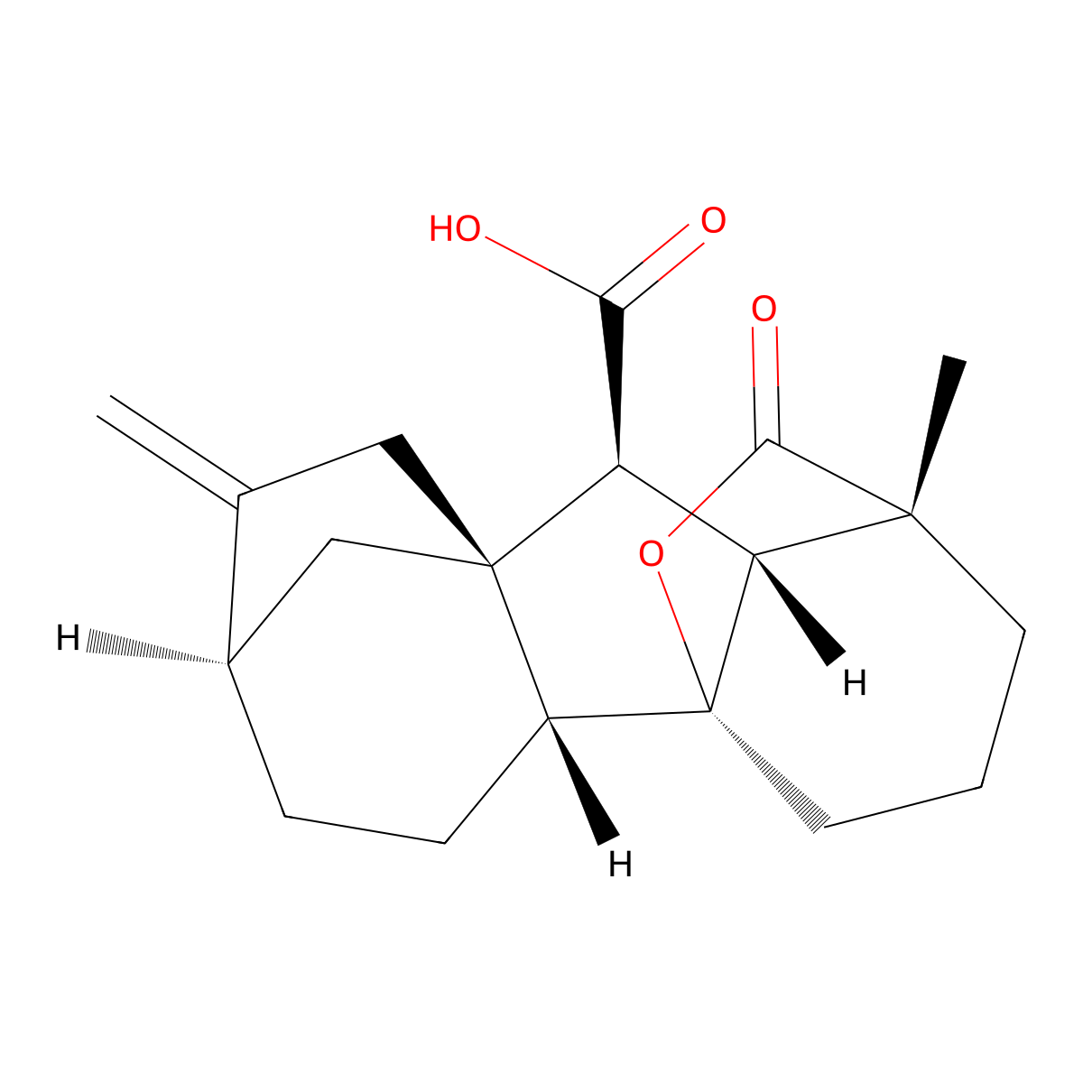 Gibberellin A9 molecular structure, CAS 427-77-0