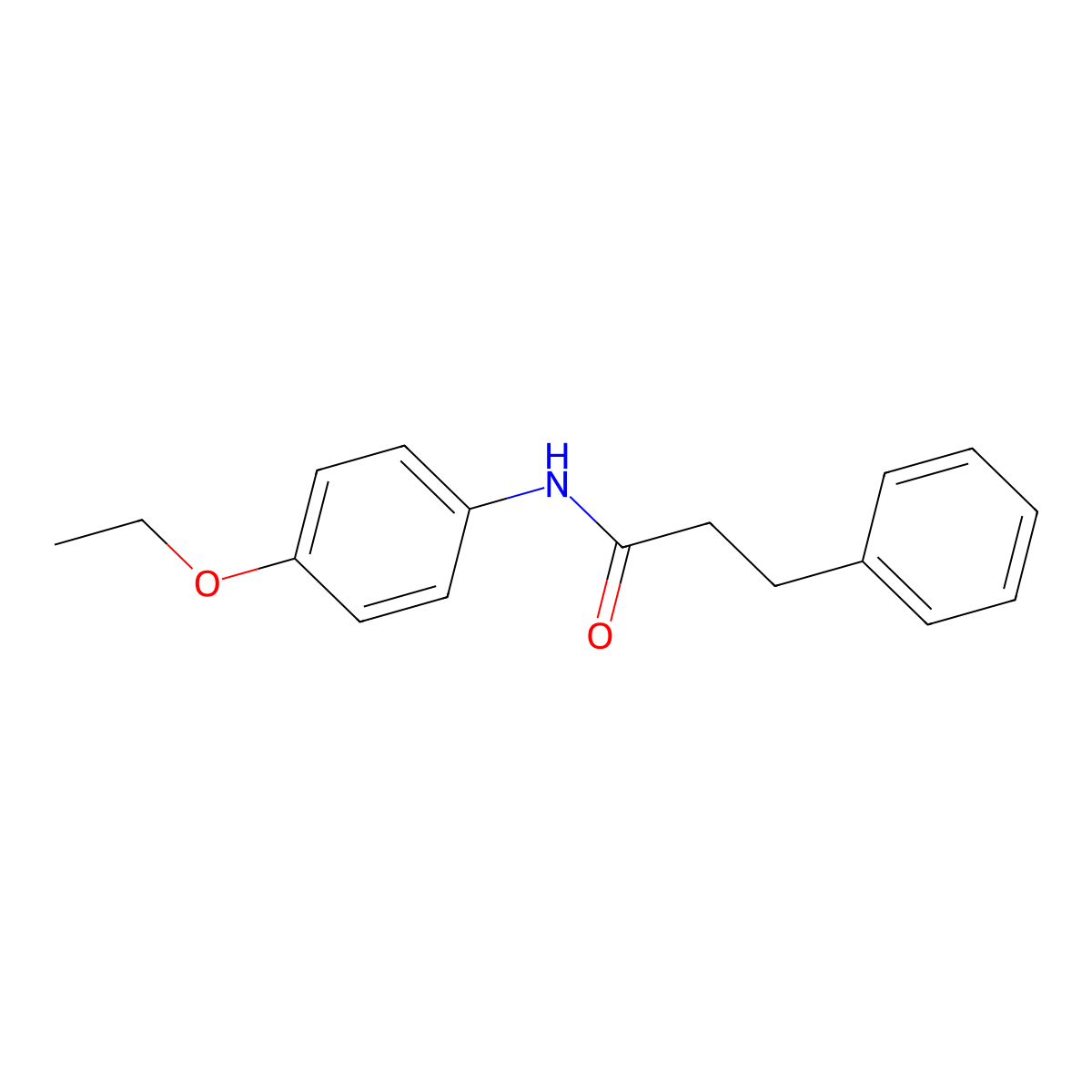 N-(4-ethoxyphenyl)-3-phenylpropanamide molecular structure, CAS 4270-31-9