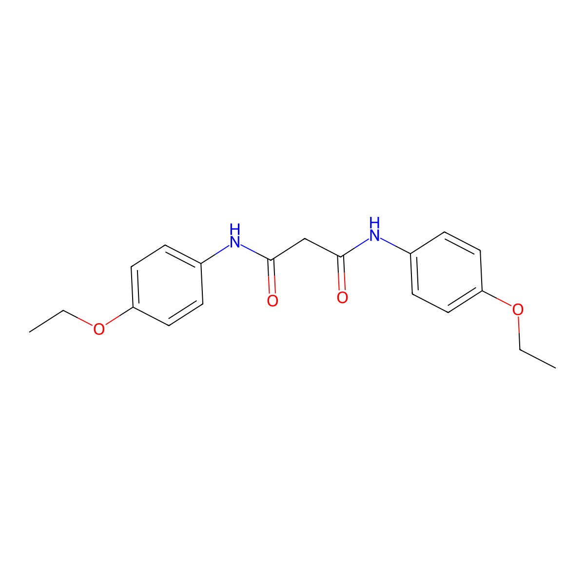 N,N'-bis(4-ethoxyphenyl)propanediamide molecular structure, CAS 4270-37-5
