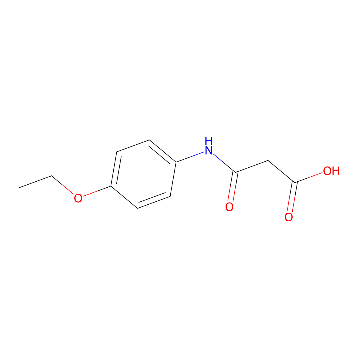 3-[(4-Ethoxyphenyl)amino]-3-oxopropanoic acid molecular structure, CAS 4270-38-6