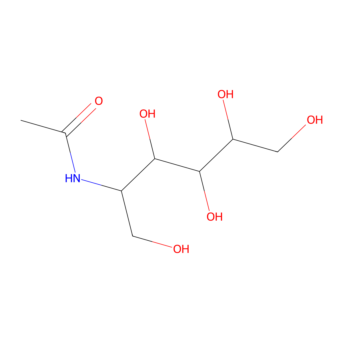 N-Acetylglucosaminitol molecular structure, CAS 4271-28-7