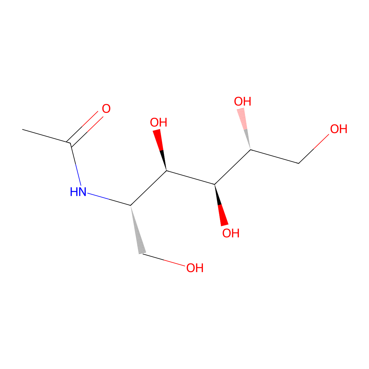 N-Acetylglucosaminitol molecular structure, CAS 4271-28-7