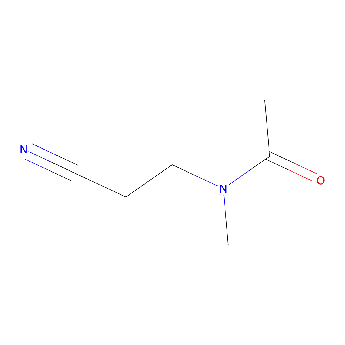 N-(2-cyanoethyl)-N-methylacetamide molecular structure, CAS 4271-90-3