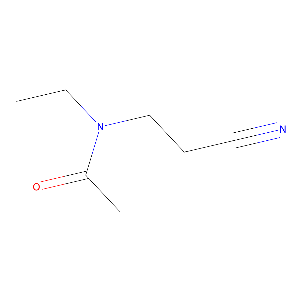 N-(2-cyanoethyl)-N-ethylacetamide molecular structure, CAS 4271-91-4