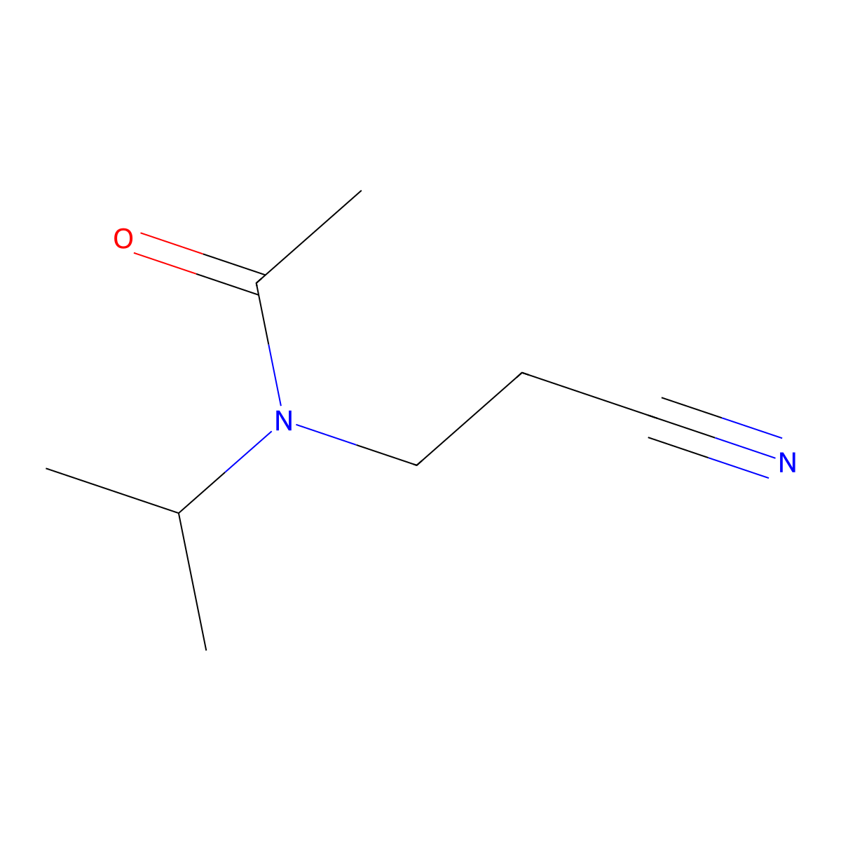 N-(2-cyanoethyl)-N-(propan-2-yl)acetamide molecular structure, CAS 4271-93-6