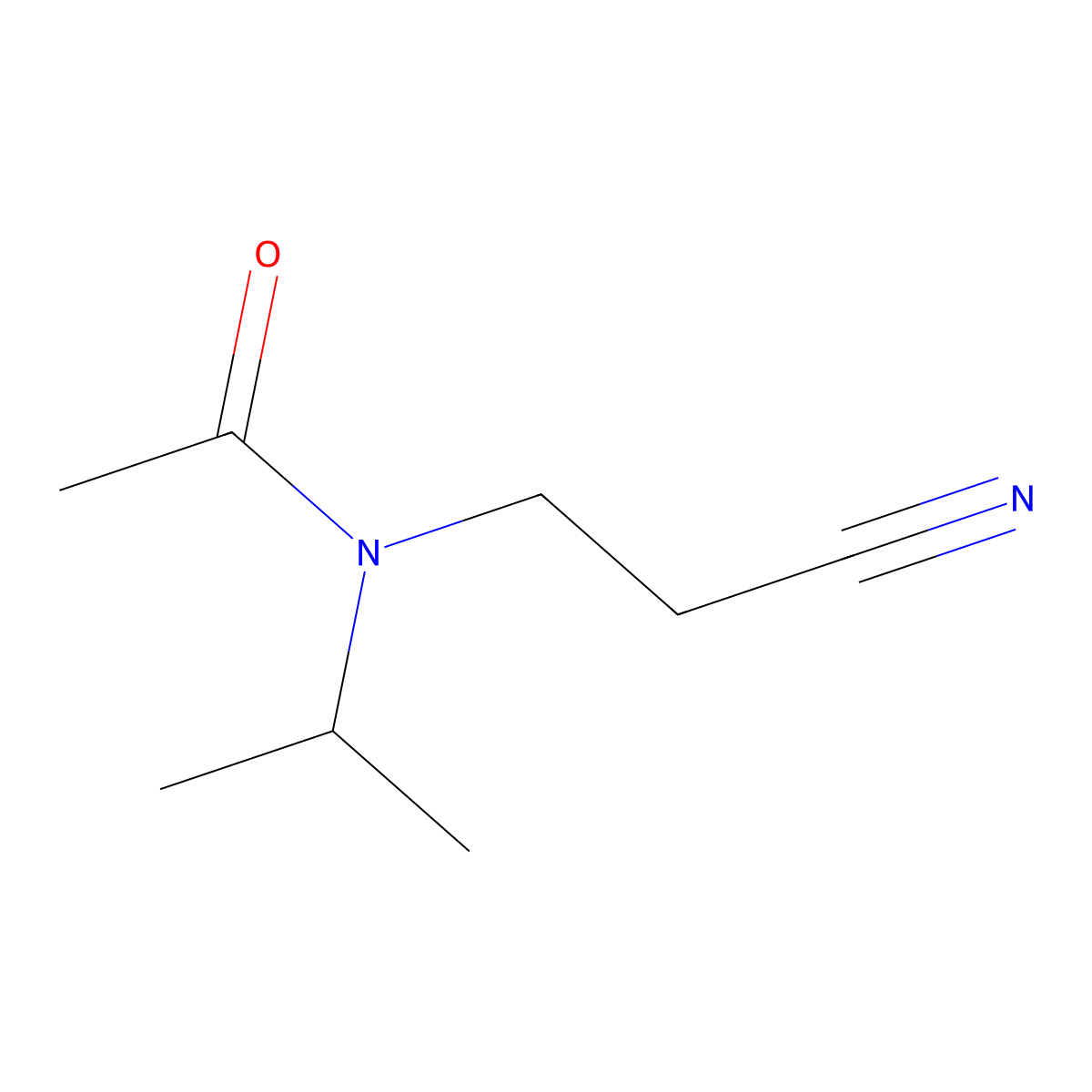 N-(2-cyanoethyl)-N-(propan-2-yl)acetamide molecular structure, CAS 4271-93-6