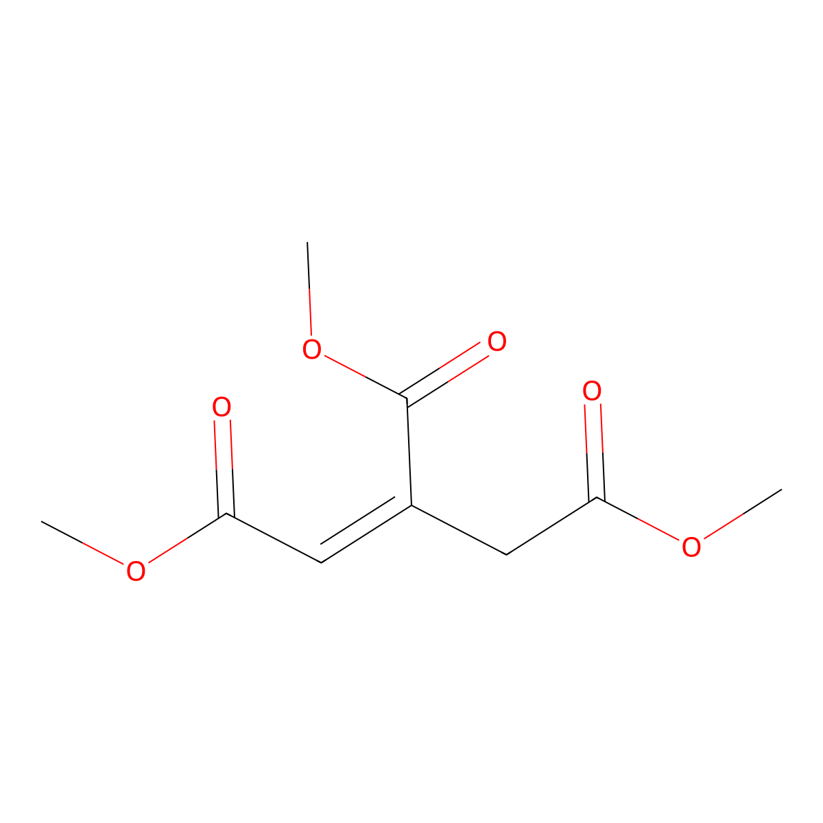 trimethyl (E)-prop-1-ene-1,2,3-tricarboxylate molecular structure, CAS 4271-99-2