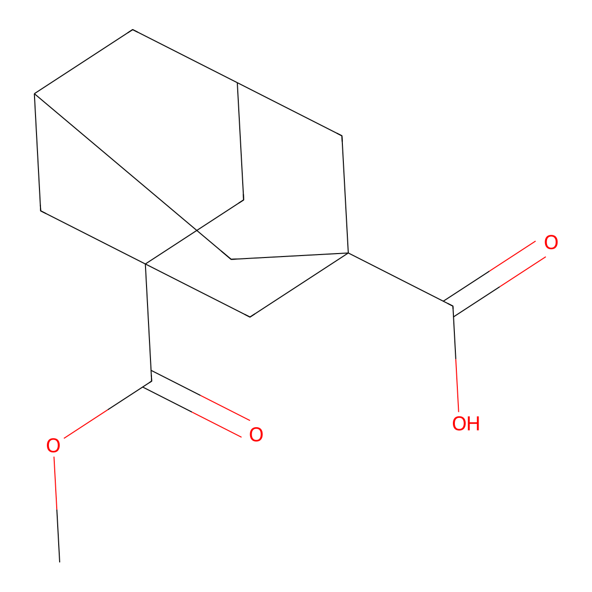 3-(Methoxycarbonyl)adamantane-1-carboxylic acid molecular structure, CAS 42711-81-9