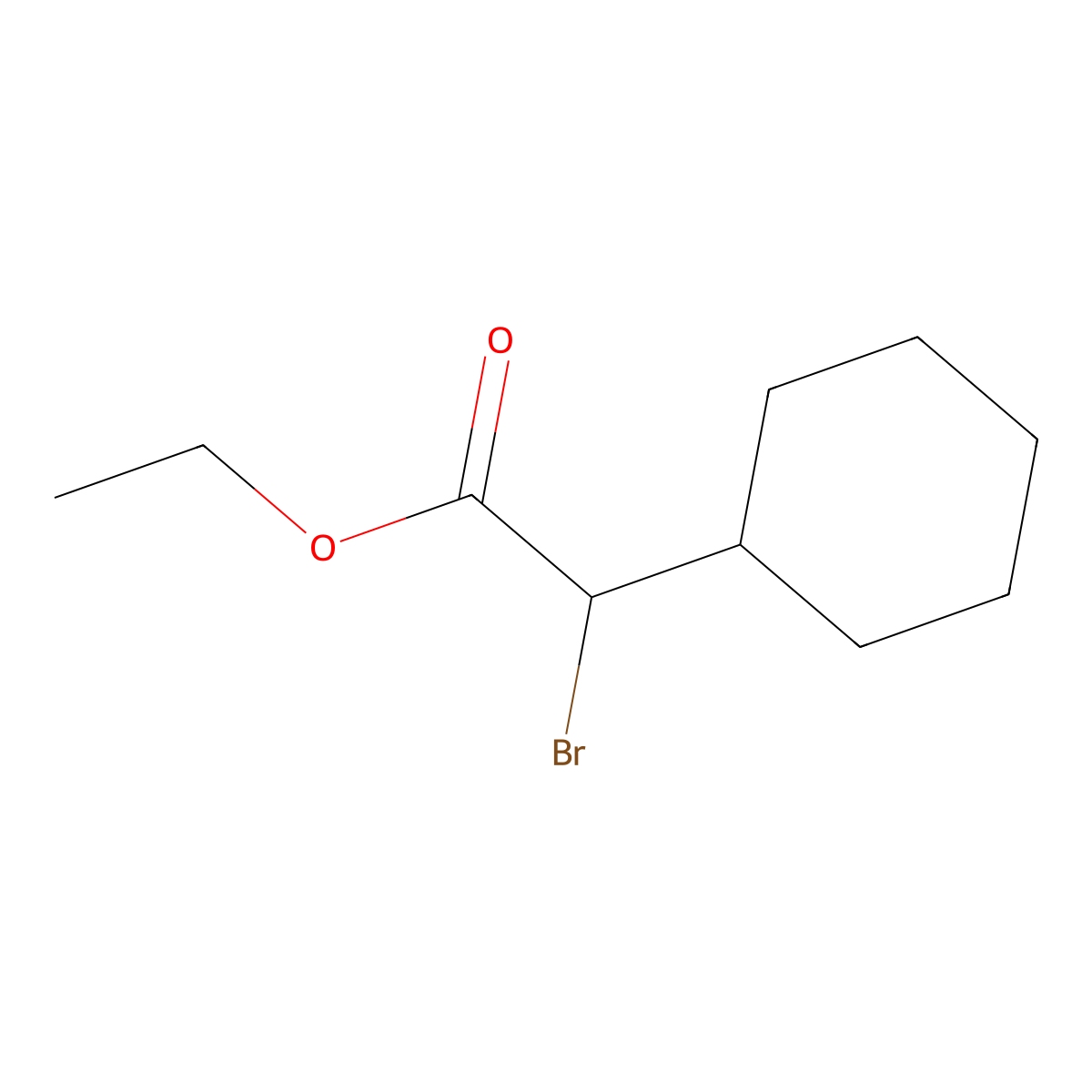 Ethyl 2-bromo-2-cyclohexylacetate molecular structure, CAS 42716-73-4